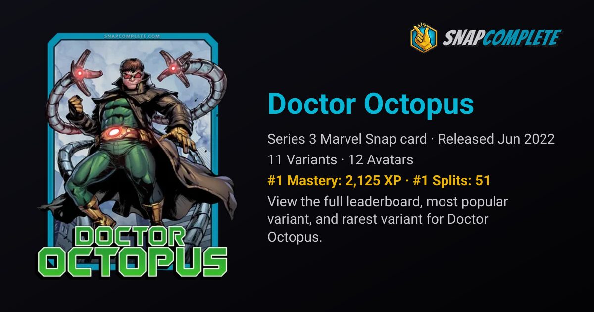 Best Doctor Octopus Decks: Marvel Snap Win Rates & Stats