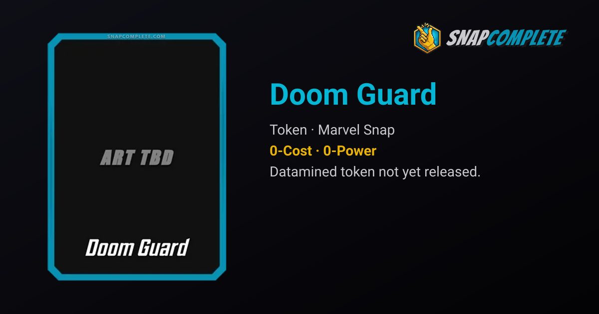 Doom Guard: Marvel Snap Card Stats & Variants