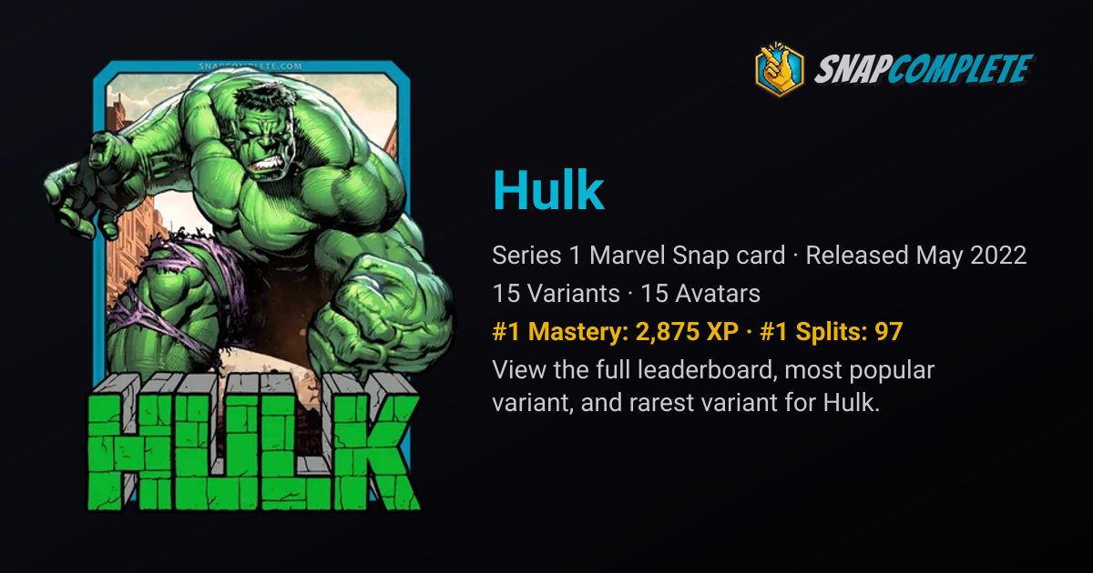 Best Hulk Decks: Marvel Snap Win Rates & Stats