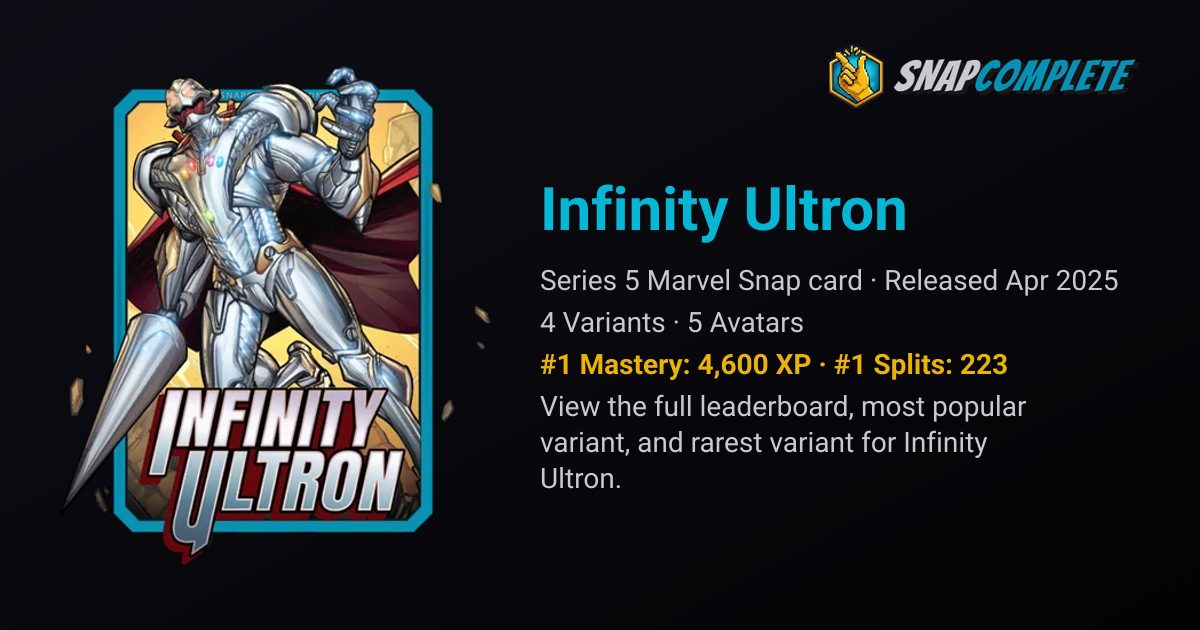 Best Infinity Ultron Decks: Marvel Snap Win Rates & Stats