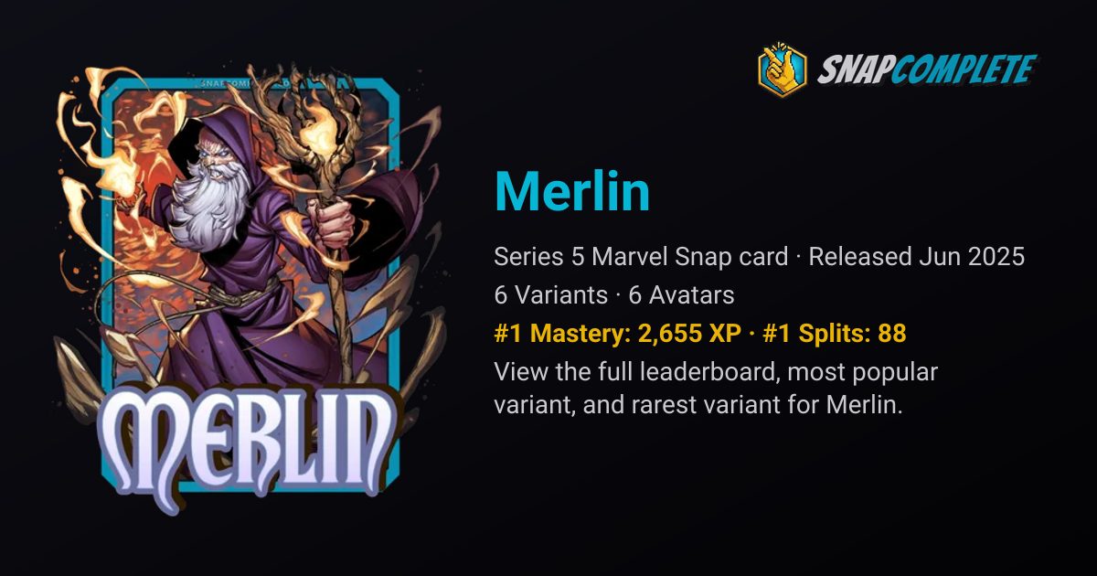 Best Merlin Decks: Marvel Snap Win Rates & Stats
