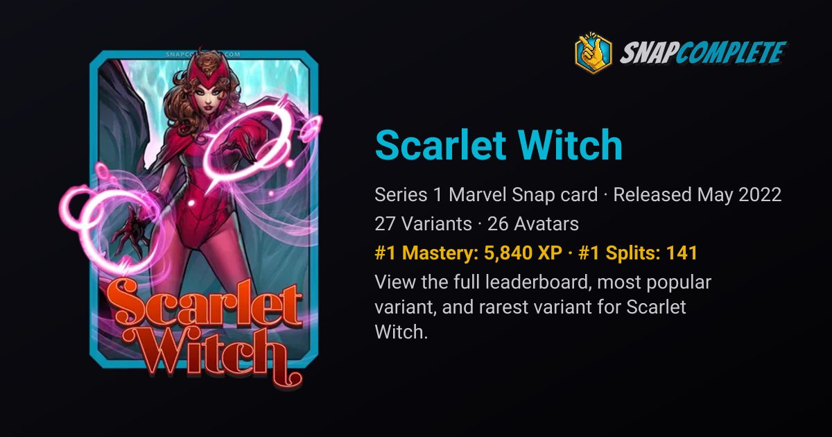 Best Scarlet Witch Decks: Marvel Snap Win Rates & Stats